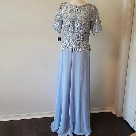 Alex Evenings Women's Long Embroidered A line dress size 6 New - Picture 13 of 14